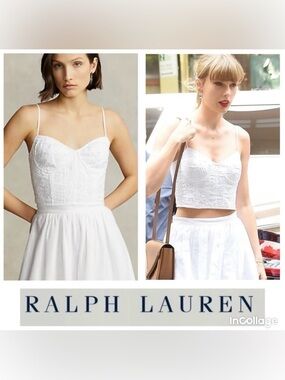 Polo Ralph Lauren Eyelet Linen Bustier - ASO - Taylor Swift!